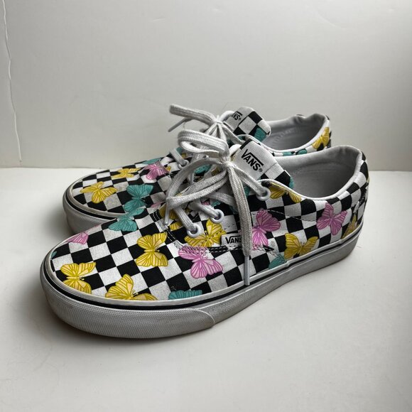 Vans Checkared Butterfly Old Skool Sneaker Shoes Skate W 8 - Picture 4 of 9